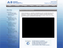 Tablet Screenshot of adventinstruments.com